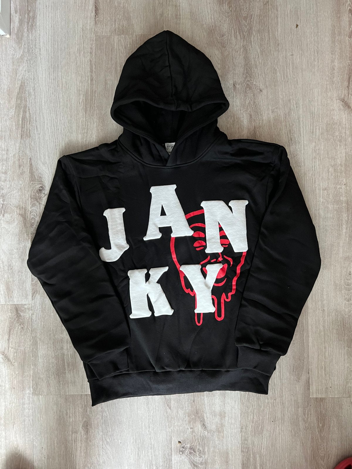 Black Puff Print Janky Sweat Suits