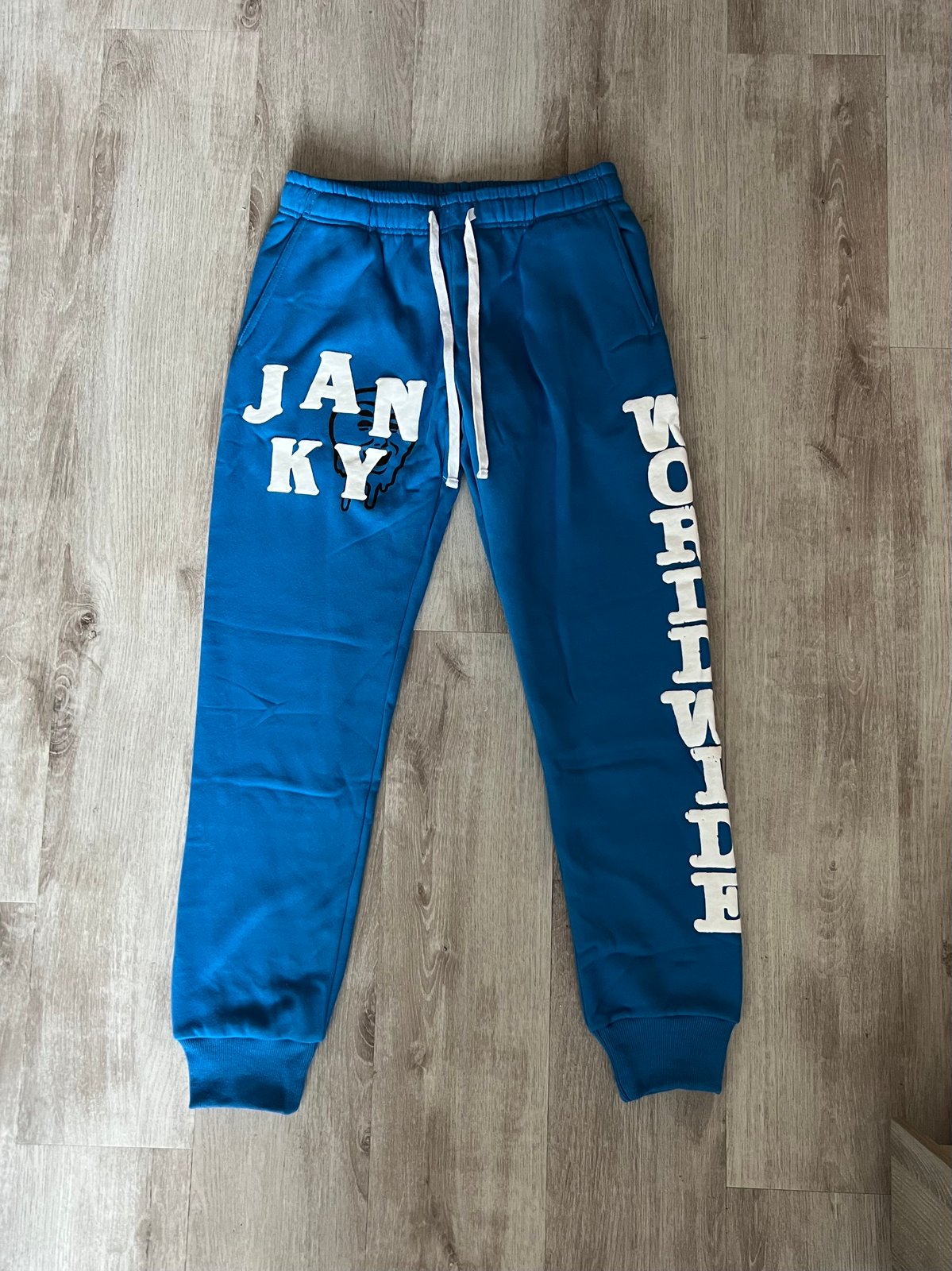 Blue Puff Print Janky Sweat Suits