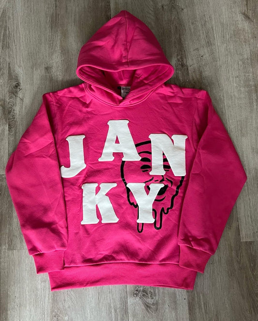 Pink Puff Print Hoodie